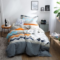 国产 全棉三件套1.2m床单人学生宿舍纯棉简约被套