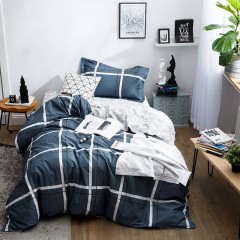 国产 全棉三件套1.2m床单人学生宿舍纯棉简约被套