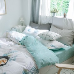 国产 纯棉四件套全棉学生宿舍单人床上三件套1.5m