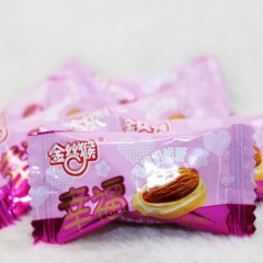 金丝猴 幸福香果奶脆奶酥硬糖 结婚喜糖 散装500g扁桃仁