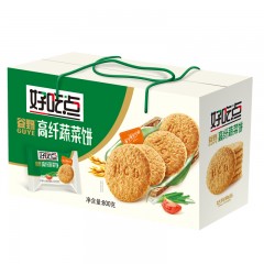 达利园 好吃点饼干整箱礼盒800g高纤粗粮饼蔬菜饼休闲零食品