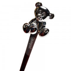 宜洁 不锈钢宝宝汤勺勺子 吃饭喂饭勺练习勺儿童学饭勺小熊勺