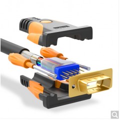 ☆山泽 SAMZHE VM-9020 高清双磁环VGA线 3+9线芯 针/针 电脑投影仪显示器视频线数据信号线 2米