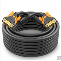 ☆山泽 SAMZHE VM-9020 高清双磁环VGA线 3+9线芯 针/针 电脑投影仪显示器视频线数据信号线 2米