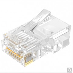 山泽 SJ-C05 工程超五类镀金水晶头 五类网线8芯水晶头