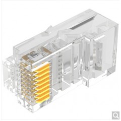 山泽 SJ-C05 工程超五类镀金水晶头 五类网线8芯水晶头