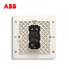 ABB 开关插座无框轩致雅典白墙壁86型开关面板一开双控开关AF125