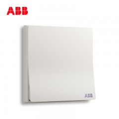 ABB 开关插座无框轩致雅典白墙壁86型开关面板一开双控开关AF125