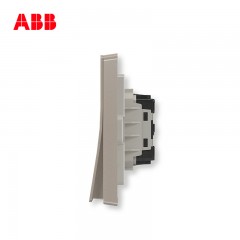 ABB 开关插座无框轩致朝霞金墙壁开关面板一开双控开关AF125-PG