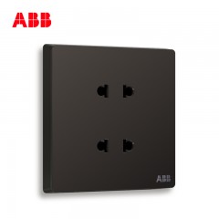 ABB 开关插座无框轩致星空黑墙壁插座面板四孔插座AF212-885