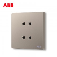 ABB 开关插座无框轩致朝霞金墙壁插座面板四孔插座AF212-PG
