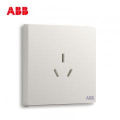 ABB 开关插座无框轩致雅典白墙壁86型插座面板16A三孔空调插AF206