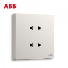 ABB 开关插座面板 轩致无框雅典白色系列四孔插座二二插AF212