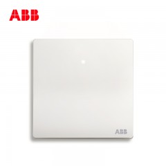 ABB 开关插座无框轩致雅典白墙壁86型面板一开单控LED带灯AF181