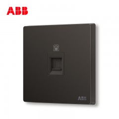 ABB 开关插座 轩致无框 星空黑色 一位单电话插座AF321-885