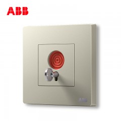 ABB 开关插座 轩致无框 香槟银色 报警开关紧急按钮AF419-CS