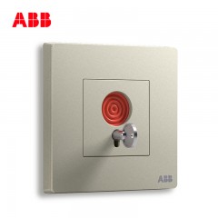 ABB 开关插座 轩致无框 香槟银色 报警开关紧急按钮AF419-CS