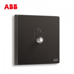 ABB 开关插座 轩致无框 星空黑色 一位宽频卫星电视插座AF303-885
