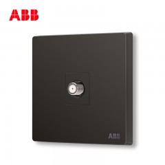 ABB 开关插座 轩致无框 星空黑色 一位宽频卫星电视插座AF303-885