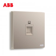 ABB 开关插座 轩致无框 朝霞金色 一位单电脑网络信息插座AF331-PG