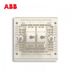 ABB 开关插座面板家用电话电脑网络网线接口弱电轩致黑色AF323-885