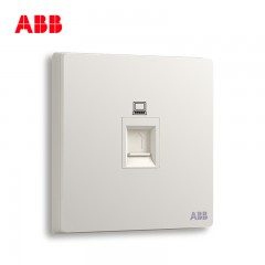 ABB 开关插座无框轩致雅典白墙壁86型插座面板超5类电脑插座AF331