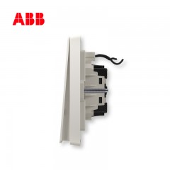 ABB 纯平直边 开关插座面板轩致雅典白系列两开三控两位多控AF186L