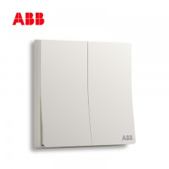 ABB 开关插座面板轩致雅典白系列两开三控/两位中间中途开关AF186