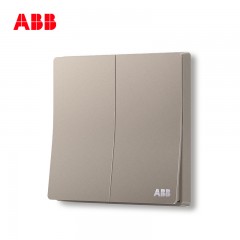 ABB 开关插座面板轩致雅典系列两开三控/两位中间中途开关AF186-PG