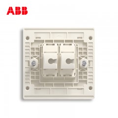 ABB 开关插座 轩致无框 星空黑 二位6类六类电脑网络插座AF329-885