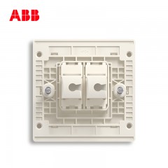 ABB 开关插座 轩致无框朝霞金 二位电话/6类六类电脑插座AF330-PG