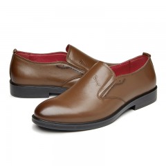 红蜻蜓 真皮男鞋春季新款时尚商务休闲套脚舒适男皮鞋