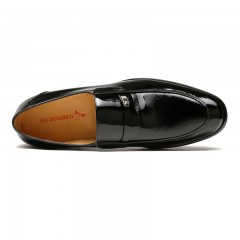 红蜻蜓 真皮男单鞋  新款时尚亮漆皮正装耐磨男皮鞋