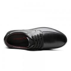 红蜻蜓 真皮男鞋冬新款时尚真皮休闲鞋圆头商务皮鞋男士