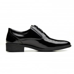 红蜻蜓 春季新款商务皮鞋亮漆皮系带耐磨男士正装鞋