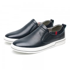 红蜻蜓 官网男鞋春季新款皮鞋透气百搭板鞋潮鞋套脚休闲鞋