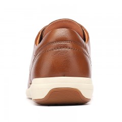 红蜻蜓 男鞋秋季新款舒适真皮休闲鞋子系带时尚复古风皮鞋