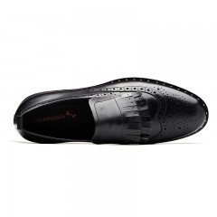 红蜻蜓 单鞋秋季新款潮流休闲男士皮鞋英伦时尚布洛克男鞋