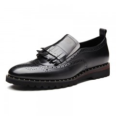 红蜻蜓 单鞋秋季新款潮流休闲男士皮鞋英伦时尚布洛克男鞋