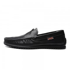 红蜻蜓 春季新款套脚软底一脚蹬驾车鞋豆豆鞋商务休闲皮鞋男