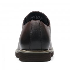 红蜻蜓 男鞋秋季新款真皮擦色皮鞋男 圆头透气商务鞋子