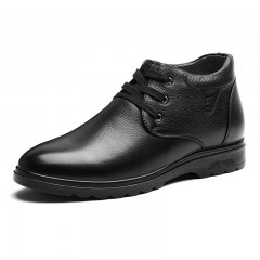 红蜻蜓 棉鞋男冬季新款时尚羊毛加绒保暖皮鞋舒适真皮男鞋子