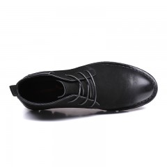 红蜻蜓 男靴冬季新款马丁靴男复古英伦风高帮真皮休闲皮鞋潮流