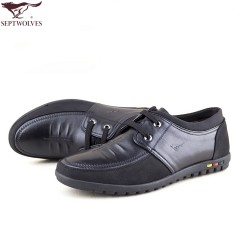 七匹狼 男鞋专柜秋季头层牛皮男士皮鞋休闲鞋真皮透气潮流鞋子