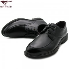 七匹狼 男鞋新款头层牛皮时尚耐磨真皮内里系带商务休闲皮鞋子