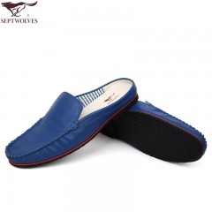 七匹狼 皮凉鞋头层牛皮镂空打孔男士拖鞋时尚休闲夏季真皮男鞋