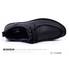 七匹狼 男鞋新款男士头层牛皮时尚真皮系带软底软面休闲皮鞋