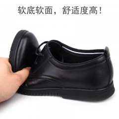 七匹狼 男鞋新款头层牛皮系带商务休闲软底软面真皮男士皮鞋子