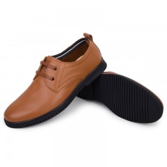 七匹狼 男鞋新款头层牛皮系带商务休闲软底软面真皮男士皮鞋子