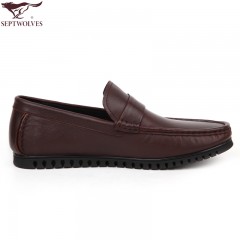 七匹狼 男鞋秋季新品头层牛皮休闲皮鞋平底舒适耐磨真皮男鞋